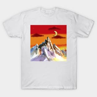 Desert Moon over Mountains T-Shirt